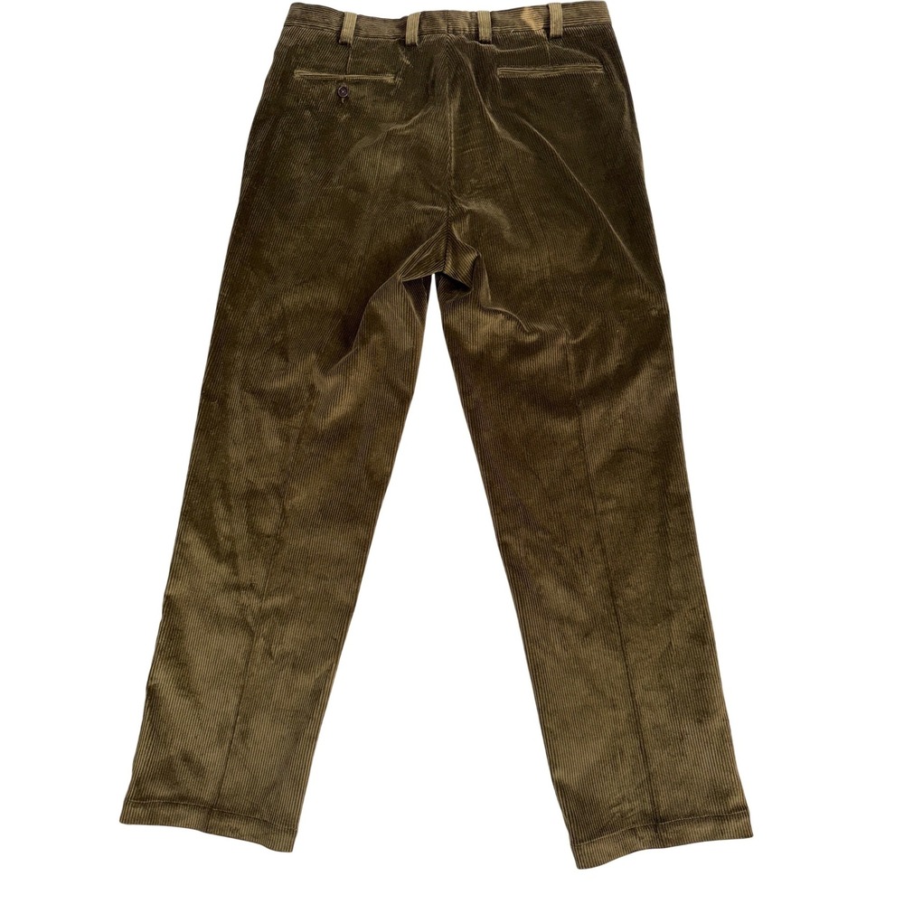 Orvis Brisbane Moss Corduroy Pants Mens 36x31 Olive Green Straight Leg Portugal - Picture 2 of 7